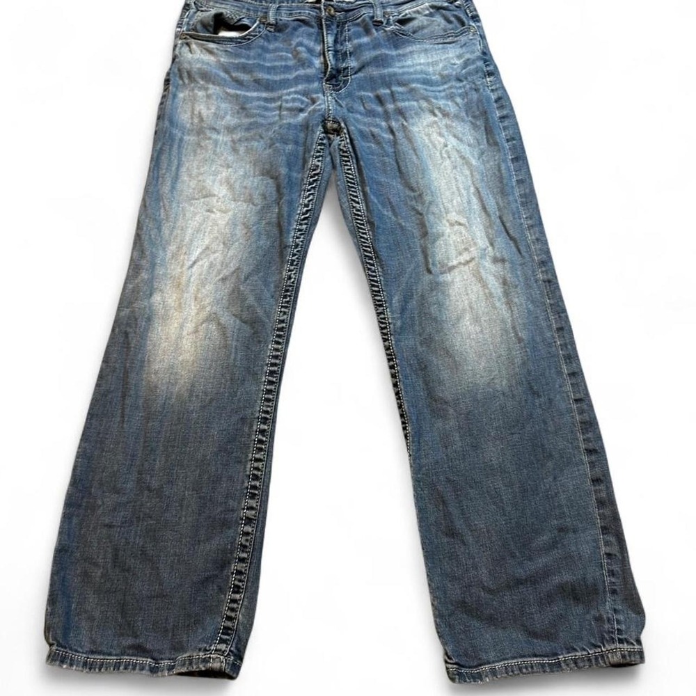 BKE Buckle Jeans Men 36x32 Tyler Relaxed Straight Denim blue jeans